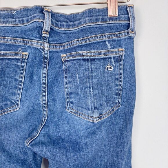 RAG & BONE | Distressed Skinny Low Rise Indigo Blue Denim Jeans Women’s Size 26 - Picture 11 of 13